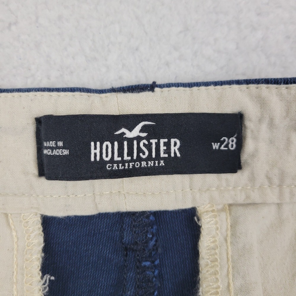 Hollister Epic Flex Flat Front Shorts Mens 28 Blue Pineapple Print 7 Inch Inseam - Picture 5 of 9